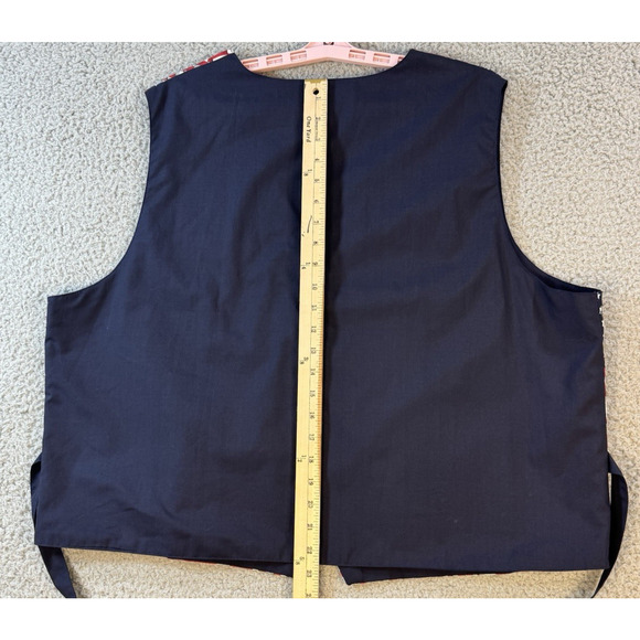 American Flag Patriotic Vest Mens Handmade Gold Buttons - Picture 9 of 10